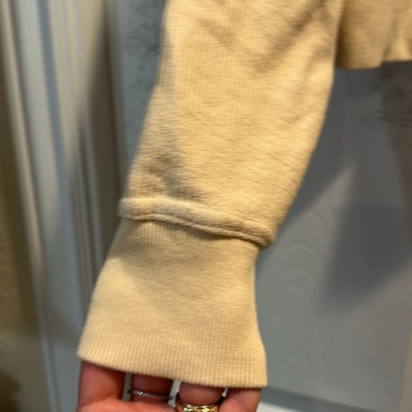 Chicka-D Tequila Tan Corded Boxy Crop Sweatshirt Top S - Picture 4 of 7